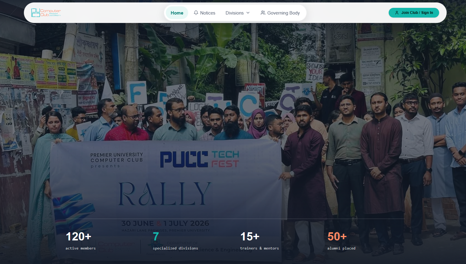 Premier University Computer Club Site